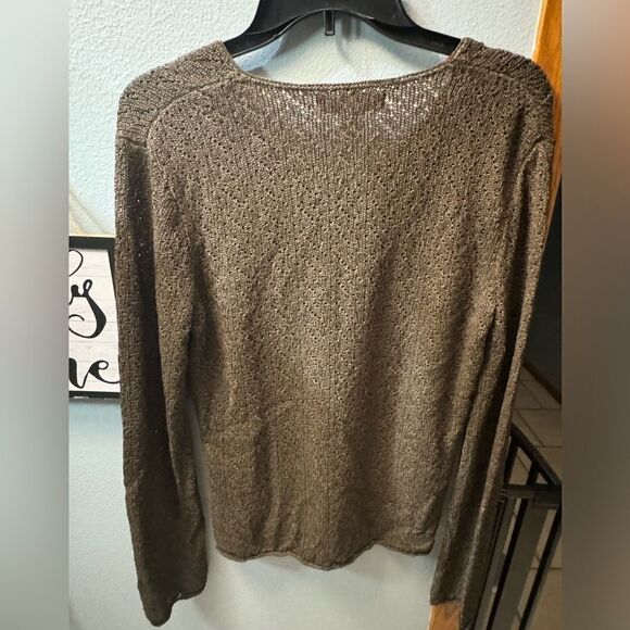 Jones New York Vneck Cut Rayon Knit Sweater Size Women's Medium - Picture 4 of 10